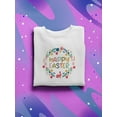 thumbnail image 3 of Happy Easter Wreath Sweatshirt Women -SPIdeals Designs, Female 3X-Large, 3 of 4