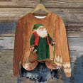 thumbnail image 2 of YUGYXL Womens Christmas Sweatshirts Loose Fit Christmas Patterns Long Sleeve Pullover Casual Holiday Merry Xmas Sweatshirt G Multicolor S, 2 of 9