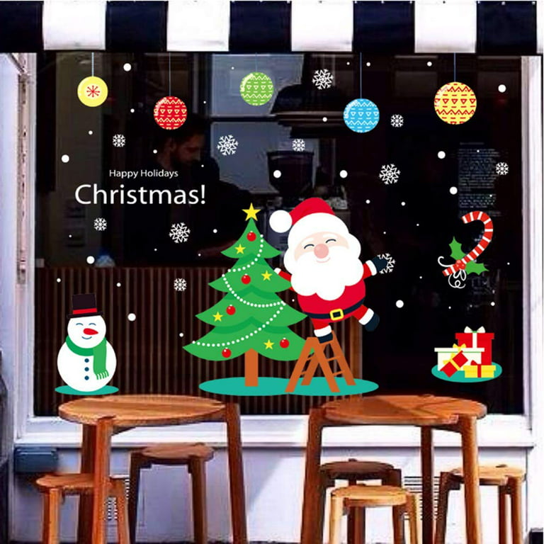 38 pcs/lot electrostatic snowflake Sticker Window Kids room Christmas Wall  Stick