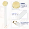 thumbnail image 3 of Unique Bargains Back Scrubber Long Handle Bath Brush Long Handle Brush for Bath Shower 14.57"x2.95"x1.26" White, 3 of 7