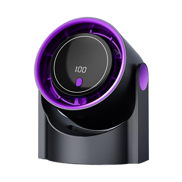 Injueey Ventilador inalámbrico con temporizador de tres velocidades para una refrigeración cómoda Mini ventilador portátil Mini ventilador Electrodomésticos Negro grisáceo