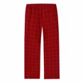 thumbnail image 2 of U2SKIIN Mens Pliad Cotton Pajama Pants, Lightweight Sleep Pants for Men（Plaid-Burgundy, 2XL）, 2 of 3