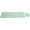 thumbnail image 4 of Jeu de Souris de Clavier, 2.4GHZ Puce Longue Distance Réception Clavier Souris Kit Cadeau Transmission à Grande Vitesse Confortable pour XP/Win7/Win8/Win10 Vert Couleur Mixte, 4 of 8