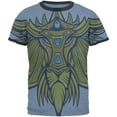 thumbnail image 1 of Leo King of the Lions Mens Ringer T Shirt Heather Blue-Navy 2XL, 1 of 1