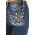 thumbnail image 2 of Miss Me Women's Medium Wash Mid Rise Floral Pocket 34" Bootcut Stretch - M3444B118L 28W x 34L, 2 of 4