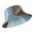 thumbnail image 2 of Kdxio Reflective Bucket Hat - Funny Cat Taking a Bath Print Bucket Hat for Men,Women, 2 of 9