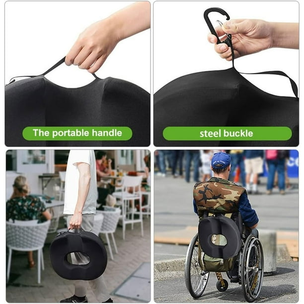 Coussin Siège Coccyx Ergonomique - Soulage Douleur Sciatique Bureau Voiture Avec Housse Lavable