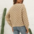 thumbnail image 4 of Moda mujer manga larga cárdigan sólido otoño Casual abrigo blusa Top Pompotops  qwe21676, 4 of 5