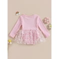 thumbnail image 4 of Bagilaanoe Newborn Baby Girl Rompers Dress 3D Butterfly Long Sleeve Bodysuit 6M 12M 18M 24M Infant Tulle A-line Princess Dresses, 4 of 8