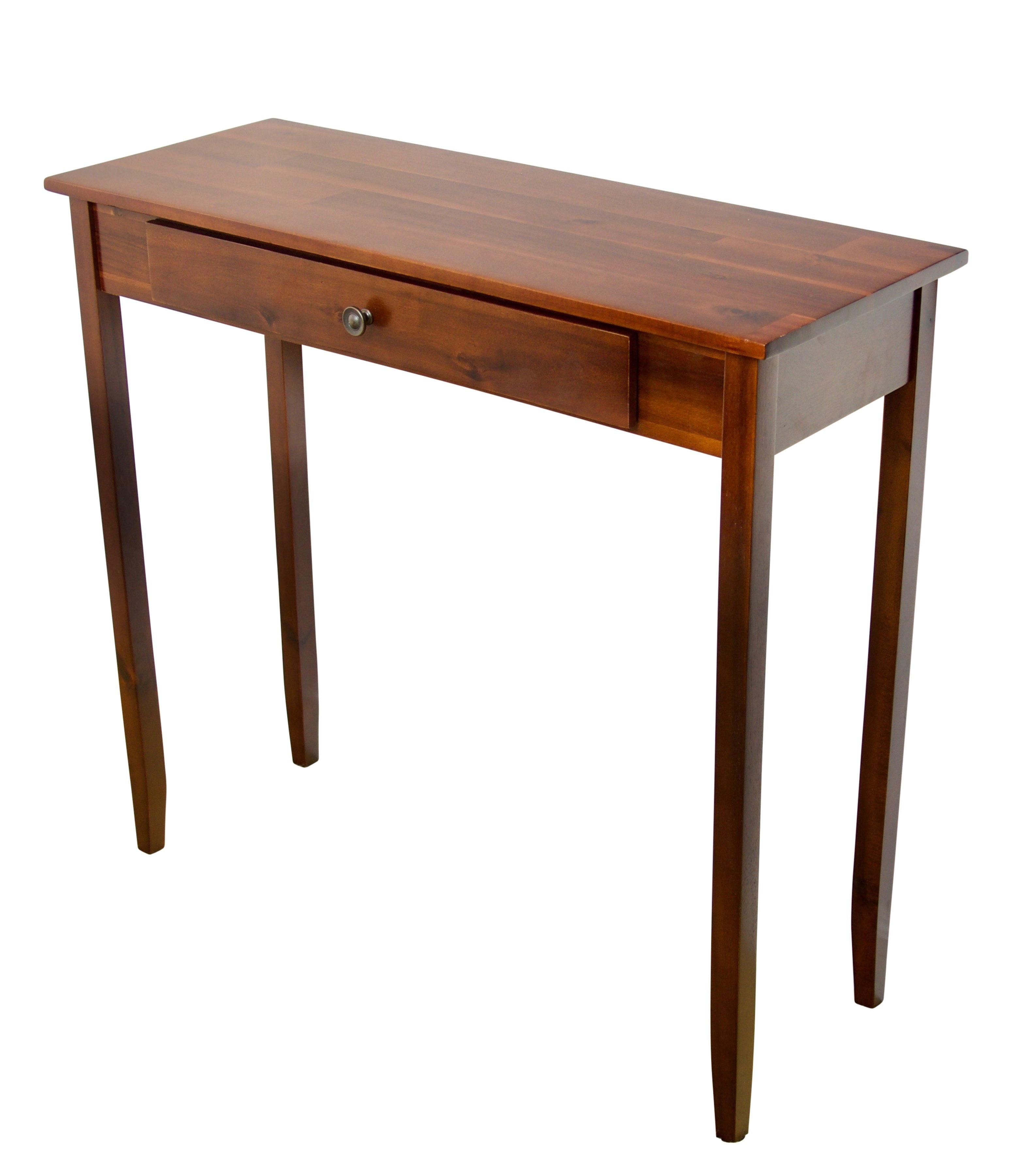 Acacia Mid-Century Entryway Table with Drawer in Mahogany Matte