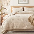 thumbnail image 1 of Juego de edredón Zzlpp Queen Beige, 7 piezas, cama en bolsa, 1 of 6