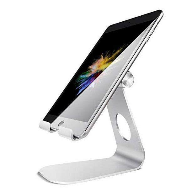 Tablet Stand Adjustable Lamicall Tablet Stand Desktop Stand Holder Dock Compatible With Tablet Such As Ipad 18 Pro 9 7 10 5 Air Mini 4 3 2 Kindle Nexus Tab E Reader 4 13 Silver Walmart Com Walmart Com