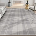 thumbnail image 6 of Well Woven Apollo Flatwoven Plaid Light Grey 5' x 7' Area Rug, 6 of 7
