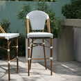 thumbnail image 6 of EMMA + OLIVER Patterned Seat High Stacking Bar Stool, Blue, 6 of 12
