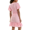 thumbnail image 3 of Split Neck Embroidered Poplin Dress, 3 of 6