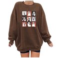 thumbnail image 1 of Heisall Womens Sweatshirts Autumn Winter Halloween Print Drop Shoulder Round Neck Long Sleeve 2025 New Style Fashion Casual Hoodies, 1 of 3
