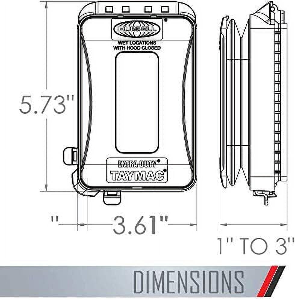 TayMac ML500G Single Gang Horizontal/Vertical Mount Weatherproof Expandable Low Profile Extra Duty while In-Use Cover, Gray Finish - 2 Pack