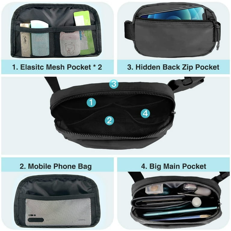 Fanny Packs for Women Men, Black Crossbody Fanny Pack, Unisex Mini Belt Bag with Adjustable Strap, Fashion Cross Body Waist Pack for Traveling Casual Fanny Packs for Women Men, Black Crossbody Fanny Pack, Unisex Mini Belt Bag with Adjustable Strap, Fashion Cross Body Waist Pack for Traveling Casual
