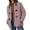Pink, variant on UYISJ Womens Long Sleeve Jackets Fashion Faux Shearling Oversized Color Block Button Jacket Coats Thick Loose Fit Outerwear Beige XXL