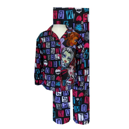 Monster High Black Button Front LS Pajama