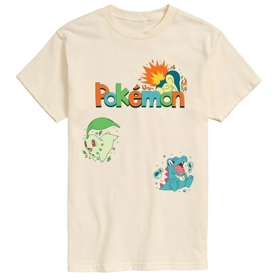 Pokémon - Chikorita, Cyndaquil, Totodile - Men's Short Sleeve Graphic T-Shirt