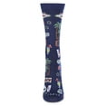 thumbnail image 2 of MeMoi Las Vegas Bamboo Blend Crew Sock - Womens - Female, 9-11, Navy, 2 of 2