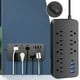 thumbnail image 2 of Regleta protectora con 8 enchufes y 4 puertos USB, cable de alimentación de 1,2 m, 2 of 6