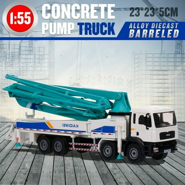 1:55 Alloy Car Truck Model Concrete Pump Adult Metal Ornaments Children's Christmas New Year Gift Toys