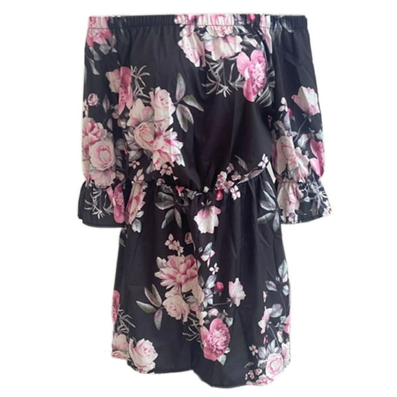 Women's summer dress, Polyester, Multicolor, S