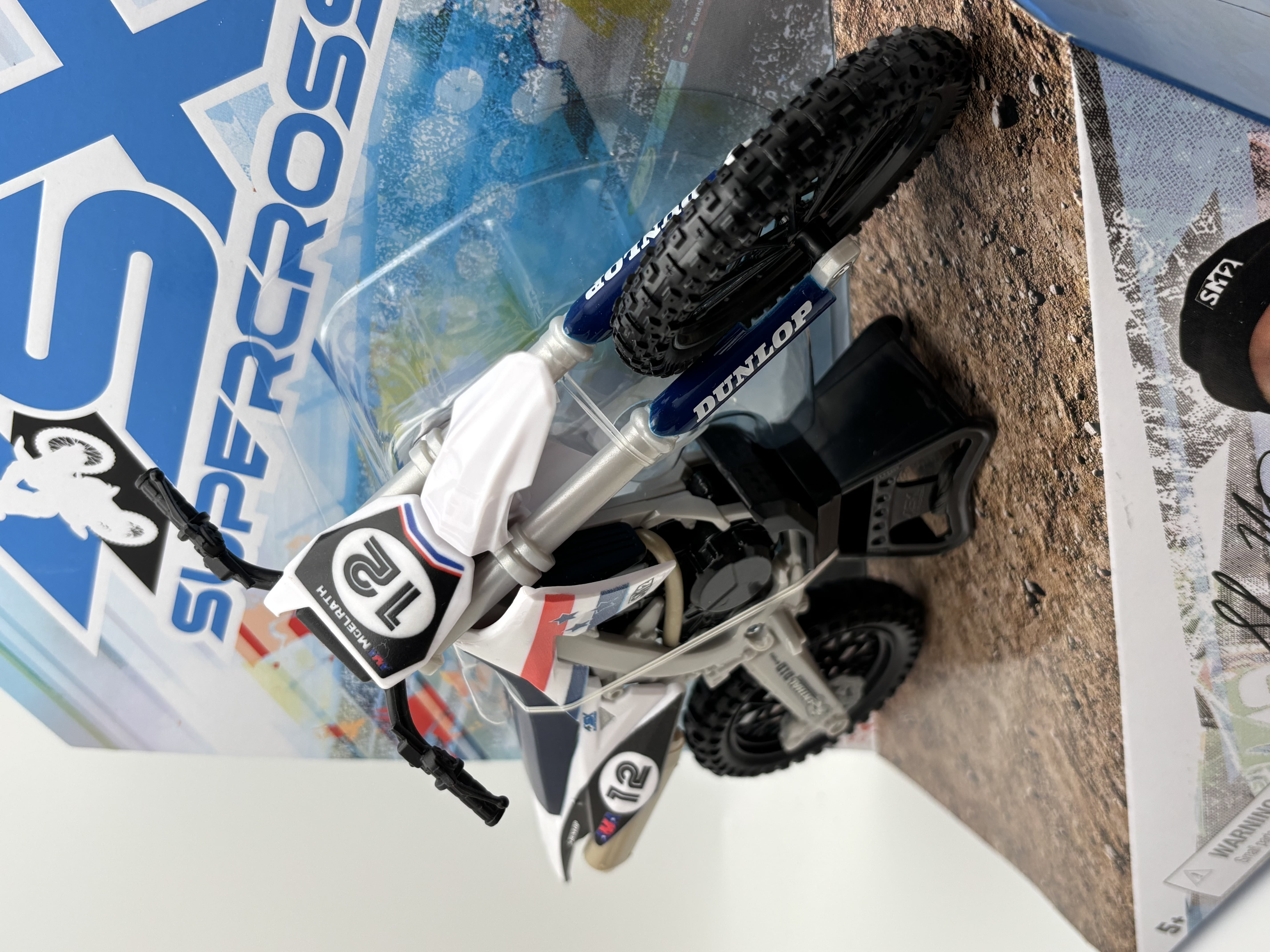 Road Tough Sport Rider ミニカー SX Supercross Shane McElrath #12 1:10 Scale Die-Cast Dirt Bike