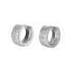 thumbnail image 2 of Pendientes de botón TUNC de estilo coreano en forma de corazón súper brillantes de moda plata, 2 of 4