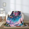 thumbnail image 2 of Disketp Colorful Donut Cozy Flannel Fleece Throw Blanket: Has a velvety texture for All Seasons - Perfect for Women, Men, & Kids"50"x40", 2 of 6