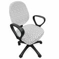 thumbnail image 1 of Abstract Office Chair Slipcover, Vintage Polka Dots Pattern with Little Rounds Classic Geometric Design, Protective Stretch Decorative Fabric Cover, Standard Size, Pale Grey and White, by Ambesonne, 1 of 5