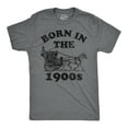 thumbnail image 1 of Mens Funny T Shirts Born In The 1900s Sarcastic Graphic Tee for Men (Dark Heather Grey - Born In The 1900s) - M, 1 of 3
