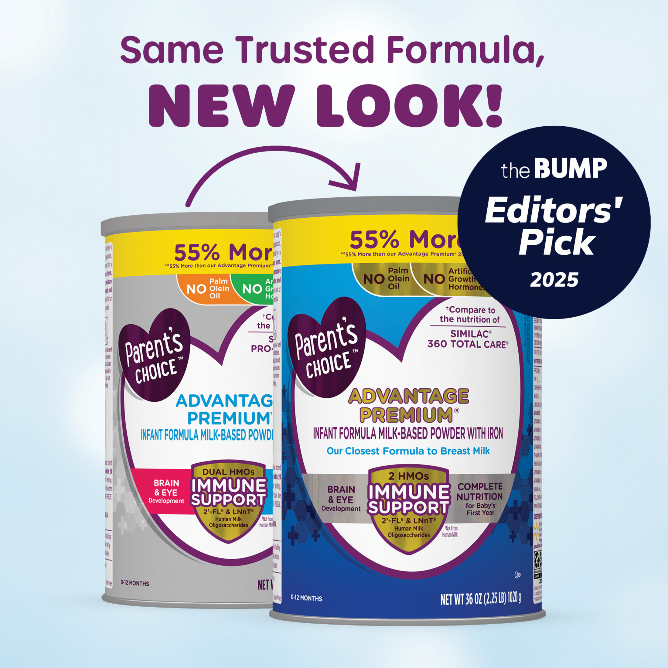Fórmula Infantil en Polvo Advantage Premium® con Hierro, HMOs Duales para Soporte Inmune y Salud Digestiva, No GMO, 36 oz 5