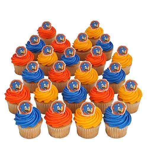 Sonic Officially Licensed 24 Cupcake Topper Rings