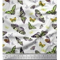 thumbnail image 1 of Soimoi Cotton Poplin Fabric Butterflies Butterfly Print Fabric by Yard 42 Inch Wide, 1 of 3