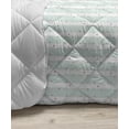 thumbnail image 3 of Teal and White Down Alternative Comforter, Pastel Colored Grunge Looking Feathers Flying Bohemian Ethnic, Microfiber Quilt for All Season, 5 Sizes, Teal Dark Blue White, by Ambesonne, 3 of 3