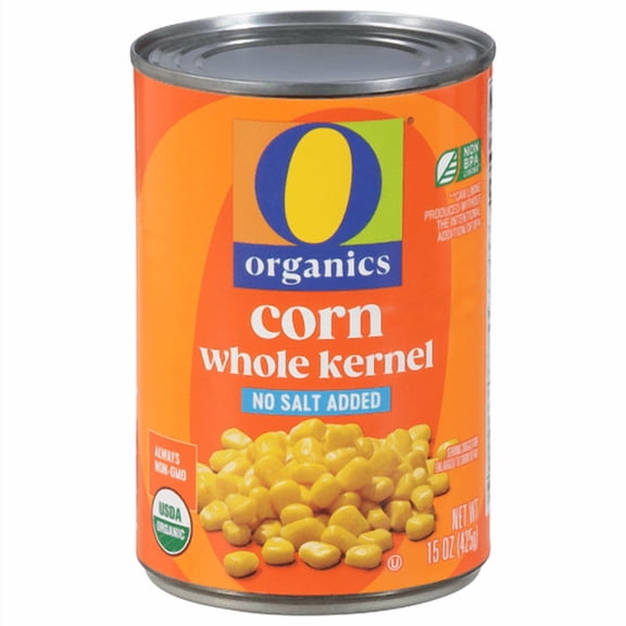 O O Organic Whole Kernel Corn, USDA Organic, 15 oz