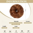 thumbnail image 2 of Small Cute Messy Bun Hair Piece 2PCs Mini Synthetic Curly Bun Scrunchies for Thin Hair Women Updo Hairpieces Dark Brown, 2 of 6
