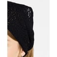 thumbnail image 3 of No Boundaries Women's Woven Triangle Headscarf with Pattern, Black Soot, 3 of 3