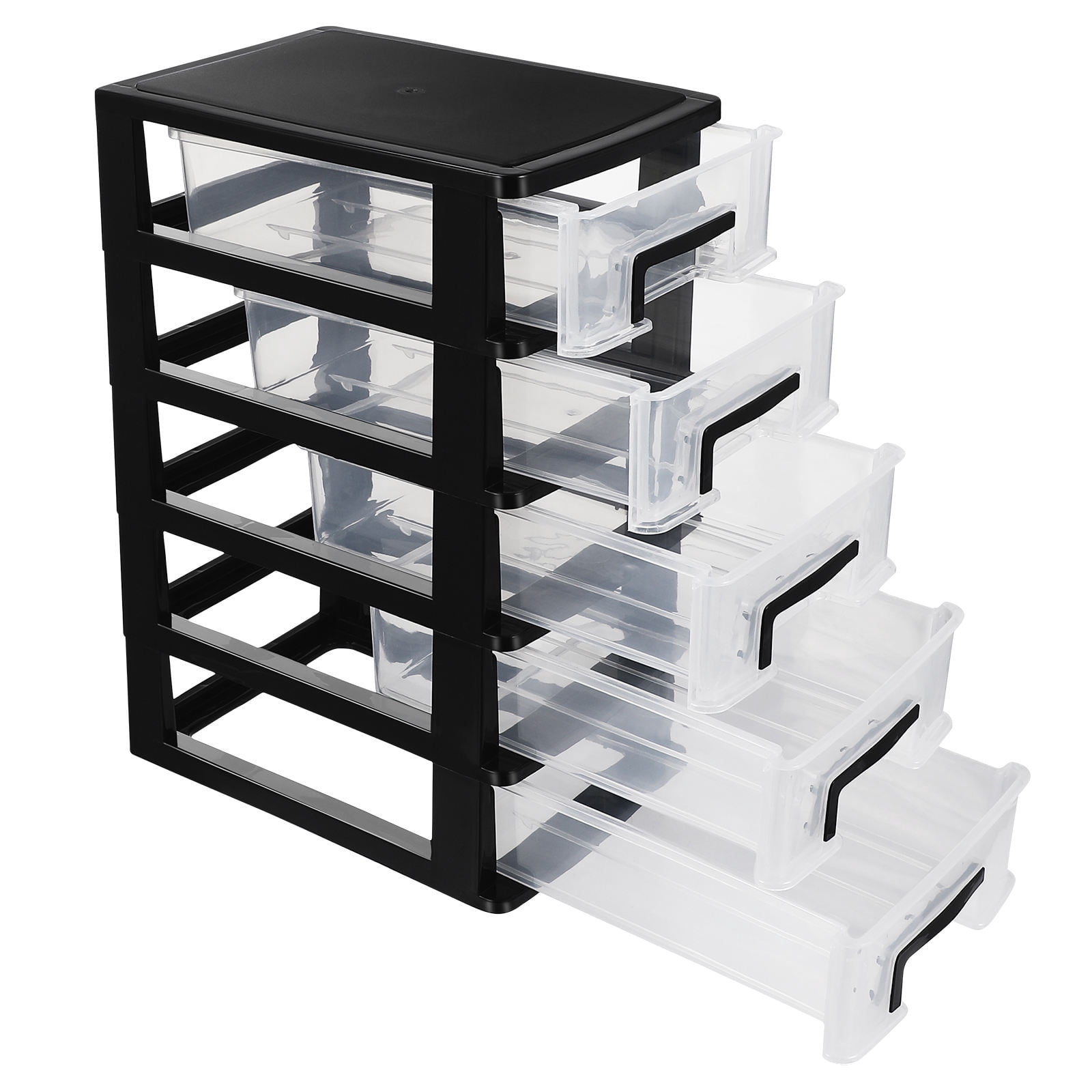 AURARMLET Transparent Desk Drawer Organizer Set for Home Office Storage and Desk Accessories
