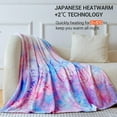 thumbnail image 4 of Elegear Rainbow Throw Girls Blanket, Unique Tie-dye Flannel Blanket Super Soft Cute Decorative Floor Sofa Couch Throw Warm Cozy Fuzzy Blanket for Adults Kid's Gift, 4 of 6