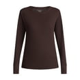thumbnail image 5 of Time and Tru Women's Thermal Tee with Long Sleeves, Size XS-XXXL, 5 of 5