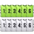 thumbnail image 1 of 12 Pcs Chasubles de Soccer pour Adultes à Séchage Rapide Maillots d'Équipe de Soccer, 1 of 8
