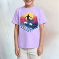 thumbnail image 2 of DXOUPM T-Shirts Décontractés pour Garçons Été Col Rond Haut T-Shirts Manches Courtes Blouse Polyvalente Tenue Quotidienne, 2 of 3