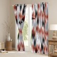 thumbnail image 3 of Homewish Red Gray Ombre Blackout Curtains Set of 2 (52x84 Each),Modern Geometric Curtain, 3 of 6