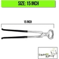 thumbnail image 3 of Professional 15” Hoof Nipper Farrier Tool – Heavy Duty Dull Finish Nipper with Black PVC Covered Handles, Precision Trimming & Hoof Care Tool for Farriers, 3 of 4