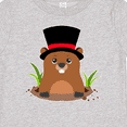 thumbnail image 4 of Inktastic Groundhog Day with Groundhog in Top Hat Boys or Girls Baby T-Shirt, 4 of 5