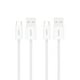 thumbnail image 1 of Cable USB-A a USB-C trenzado Belkin de 1 m, blanco (paquete de 2), 1 of 8